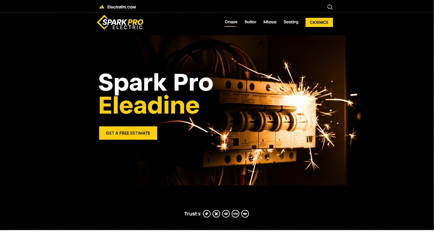 Electricians website mockup