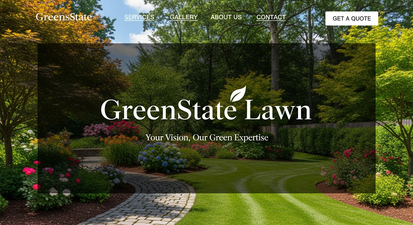Landscapers website mockup