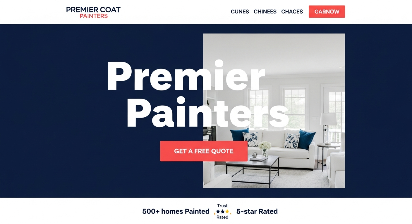 Painters website mockup